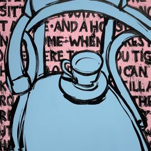 A Chair Is.Blue on Pink.24x18 (Mark Gleberzon)