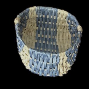 Blue and Natural Deep Oval Basket (Clara  Clayton Gough)