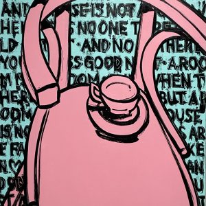 A Chair IS.Pink on Blue.36x24 (Mark Gleberzon)