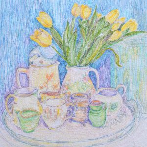 Tulips and Jugs Still Life (Saskia Wassing)