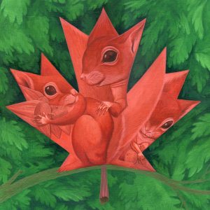 Red Squirrel Red Maple Leaf (C.M. Duffy)
