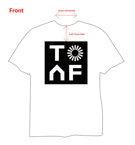TOAF - White T-Shirt with Black Logo