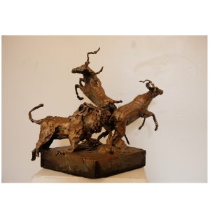 Lion and Two Antelopes by Bill Odwori (Amazing Moss Park Art Collective)