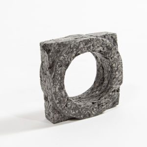 Untitled (hand-carved cong in paper written with clouds, sculpted, sanded and polished by hand) (Chu Winnie Cheung)