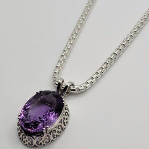 Amethyst  Ornate Necklace (Kathy Straczynski)