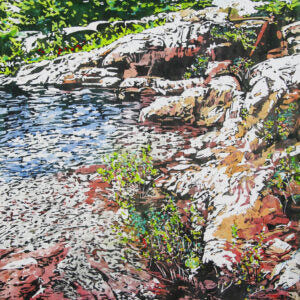 sun sparkled water  / cove / precambrian shoreline /  killarney (Micheal Zarowsky)