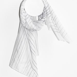 silk and cotton scarf hand screened print with botanical inks (Tania Love)