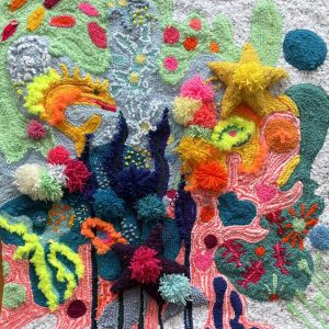 Ocean Life with hidden fossils, fish and octopus (Anastasia  Tiller)