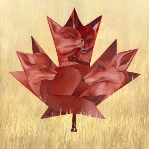 Red Fox Red Maple Leaf (C.M. Duffy)