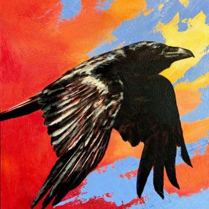 Raven in Flight III (Robyn Scott)