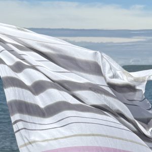 silk and cotton scarf hand painted with natural inks (Tania Love)